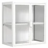 ebuy24 FlokasVS Vitrinenschrank Wandhängend 2 Türen Weiß