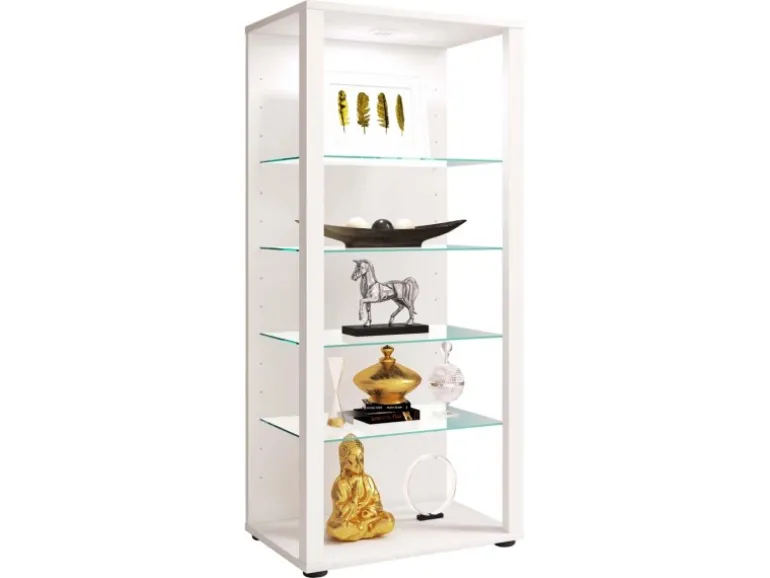 ebuy24 Glasol3 Vitrinenschrank Weiß