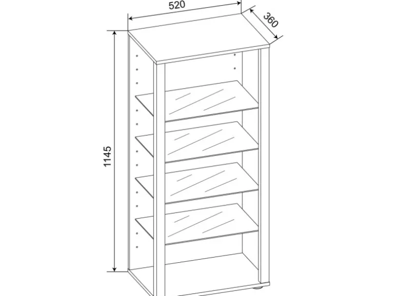 ebuy24 Glasol3 Vitrinenschrank Weiß