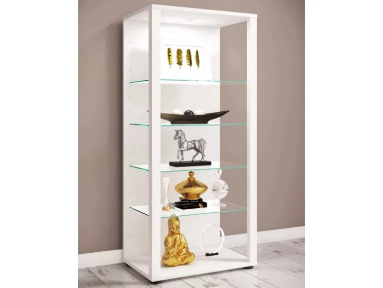 ebuy24 Glasol3 Vitrinenschrank Weiß