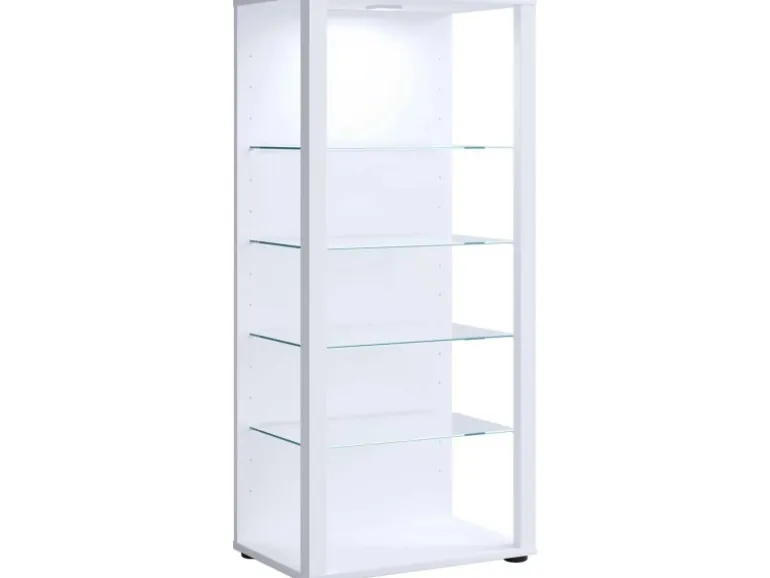 ebuy24 Glasol3 Vitrinenschrank Weiß