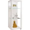 ebuy24 GlasolM Vitrinenschrank 3 Ablagen Weiß