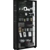 ebuy24 Lumo Maxi Vitrinenschrank mit LED-Licht 8 Glasböden Schwarz