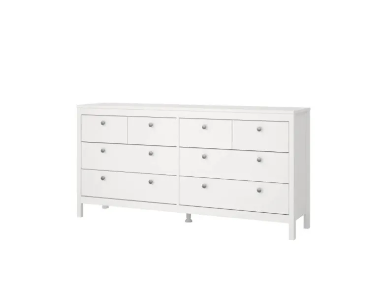 ebuy24 Madrid Kommode 8 Schubladen Weiß