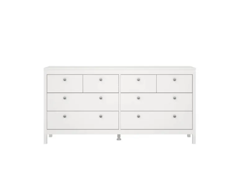 ebuy24 Madrid Kommode 8 Schubladen Weiß