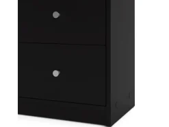 ebuy24 Maria Kommode Breit mit 6 Schubladen Schwarz