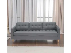 ebuy24 Marino Sofa 3 Personen Stoff Grau
