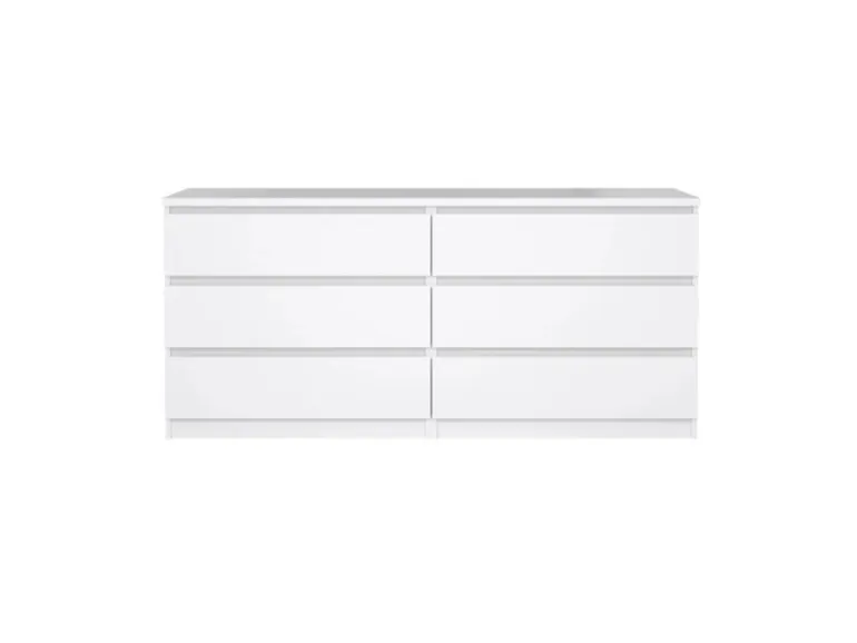 ebuy24 Naia Kommode 6 Schubladen Weiß Hochglanz