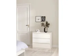 ebuy24 Naia Kommode 3 Schubladen Weiß