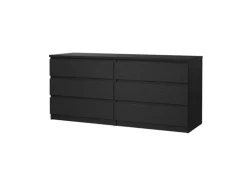 ebuy24 Naia Kommode 6 Schubladen Schwarze Struktur