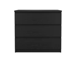 ebuy24 Naia Kommode 3 Schubladen Schwarze Struktur
