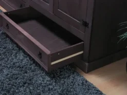 ebuy24 New Mexico Kleiderschrank 4-trg mit 2 Schubladen Gebeitzt Wachs