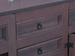 ebuy24 New Mexico Sideboard mit 7 Schubladen und 3 Türen Kolonial Gebeitzt Wachs