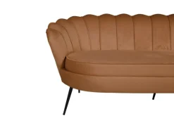 ebuy24 Nice Sofa 3 Personen Velour Cognac Farben
