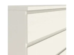 ebuy24 Noulan Kommode 6 Schubladen Weißes Esche Dekor
