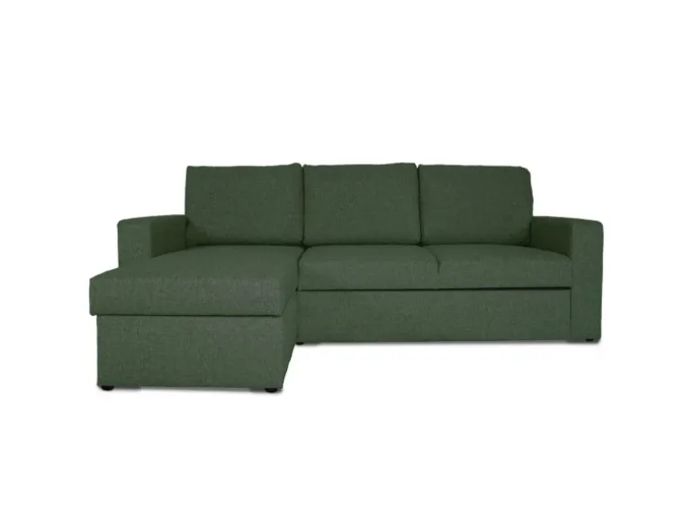 ebuy24 Odin Schlafsofa Ecksofa mit Aufbewahrung Rechts oder Links Gewendet Grün