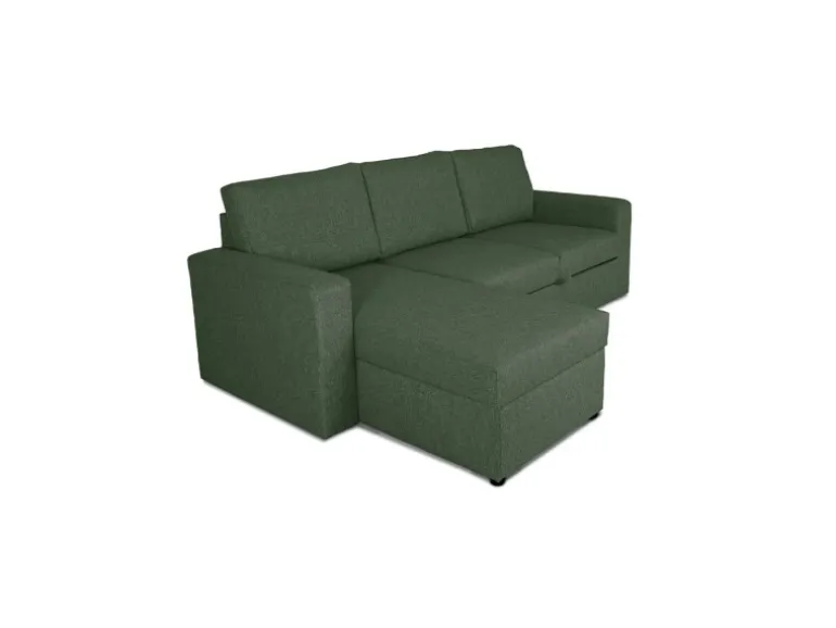 ebuy24 Odin Schlafsofa Ecksofa mit Aufbewahrung Rechts oder Links Gewendet Grün