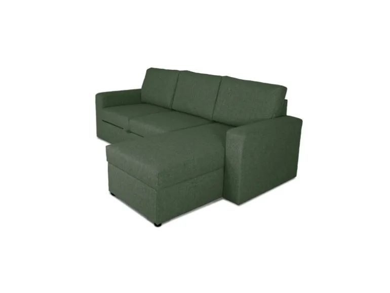 ebuy24 Odin Schlafsofa Ecksofa mit Aufbewahrung Rechts oder Links Gewendet Grün