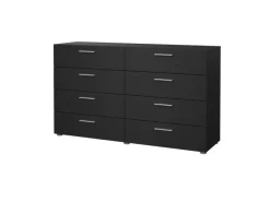 ebuy24 Pepe Kommode 8 Schubladen Schwarze Struktur