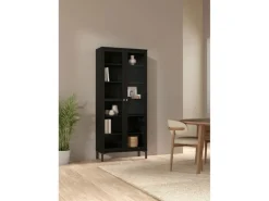 ebuy24 Roma Vitrinenschrank 2 Türen Matt Schwarz