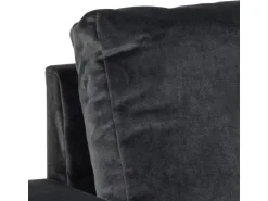 ebuy24 Sacramento Schlafsofa Chaiselong Wendbar Versteckte Aufbewahrung und Ausziehbares Bett AntracitGrau