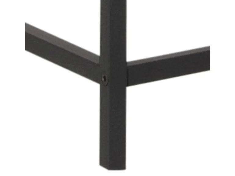 ebuy24 Sea Vitrinenschrank A 2 Glastüren und 4 Regale Schwarz