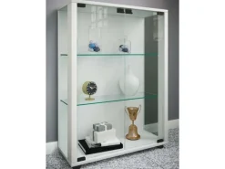 ebuy24 Sintalo Vitrinenschrank 2 Glastüren Weiß