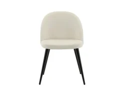 ebuy24 Tilst Essgruppe Esstisch mit Schwarzem Marmordruck und 4 Stühlen Samt Beige