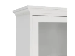 ebuy24 Venedig Vitrinenschrank 2-Türig mit 2 Schubladen Breite 97 cm Höhe 201 cm Weiß