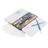 ECD Germany Aquarellfarben Set 48 Farben in Tragbarer Box Vollaquarell Palette