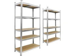 ECD Germany 2Er Set Werkstattregal Schwerlastregal 170x70x30 cm bis 350kg