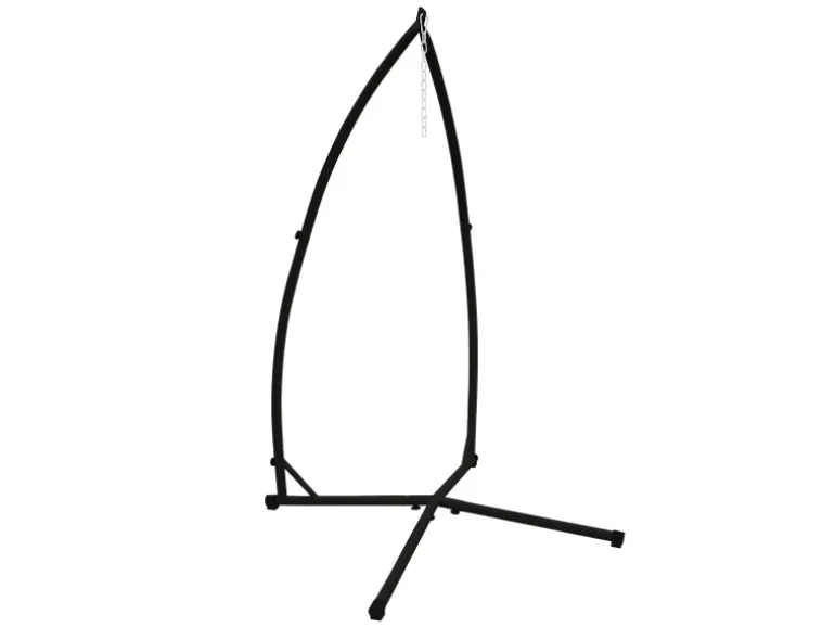 ECD Germany Hängesesselgestell Schwarz 208 cm Belastung bis 120kg Stahlrohr