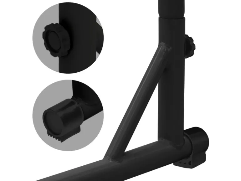 ECD Germany Hängesesselgestell Schwarz 208 cm Belastung bis 120kg Stahlrohr