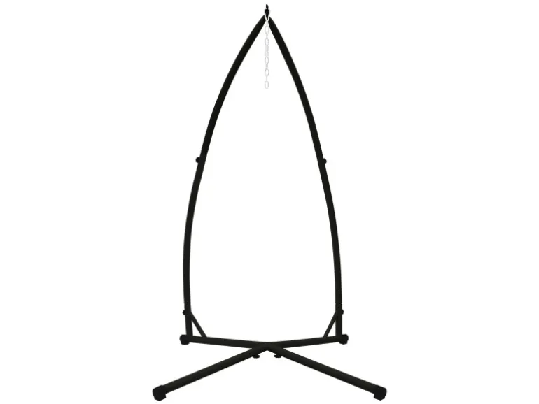 ECD Germany Hängesesselgestell Schwarz 208 cm Belastung bis 120kg Stahlrohr