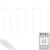 ECD Germany LED Lichtervorhang 300cm 120LED Warmweiß mit Timer 19 Modi