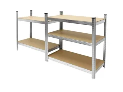 ECD Germany Regalsystem Set 2 Lagerregale 180x90x40 cm mit Eckregal 180x70x40cm
