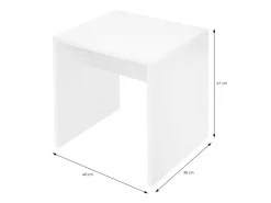 ECD Germany Schminktisch Set mit Hocker Spiegel LED-Beleuchtung 108x40x140 cm