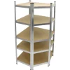 ECD Germany Werkstattregal Eckregal 180x70x40 cm bis 750 kg 5 MDF-Platten Eck
