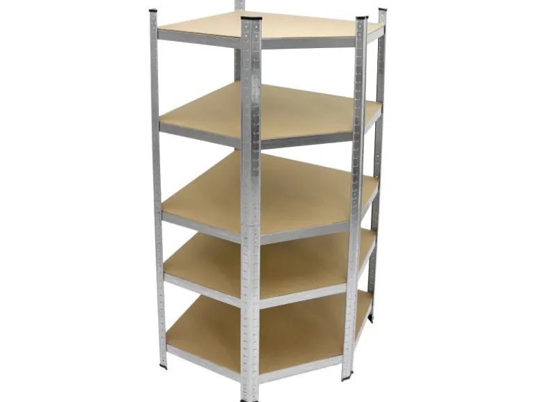 ECD Germany Werkstattregal Eckregal 180x70x40 cm bis 750 kg 5 MDF-Platten Eck