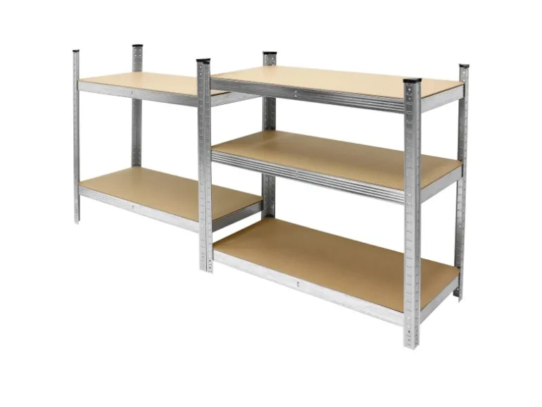 ECD Germany Werkstattregal 200x100x50 cm Verzinkt bis 750 kg 5 MDF-Platten