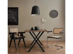ECD Germany 2x Tischbeine X-Design X-Form 60x72 cm Schwarz Stahl Industriedesign