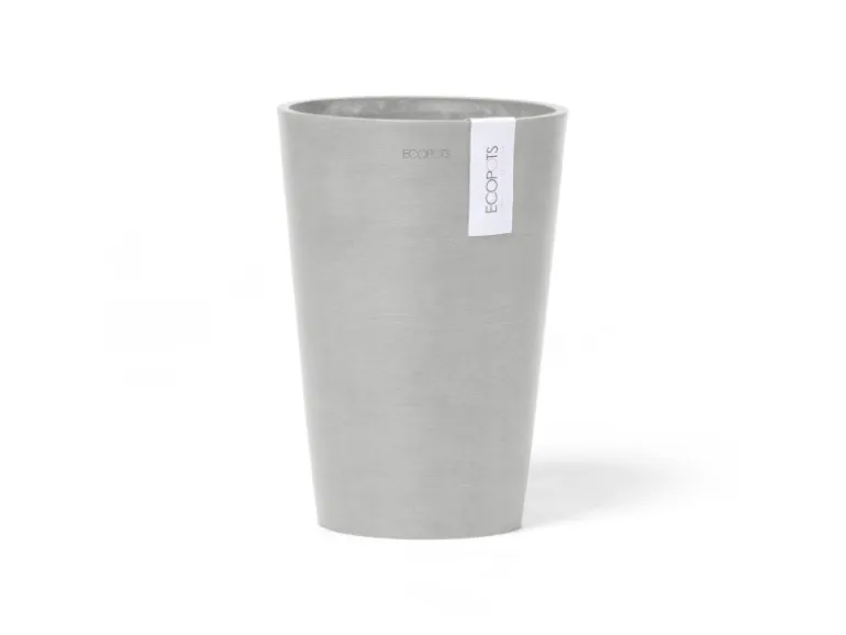 Ecopots Vase Pisa Weißgrau 21 cm x 30 cm
