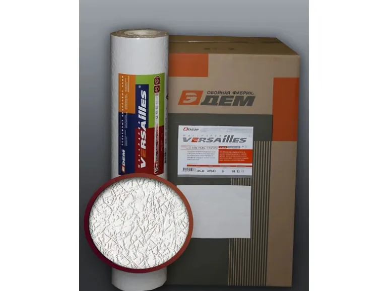 EDEM 206-40 Dekorative Struktur Schaum-Tapete Weiß crash Putz Optik 1 Karton mit 9 Rollen 71,55 m2 Weiß