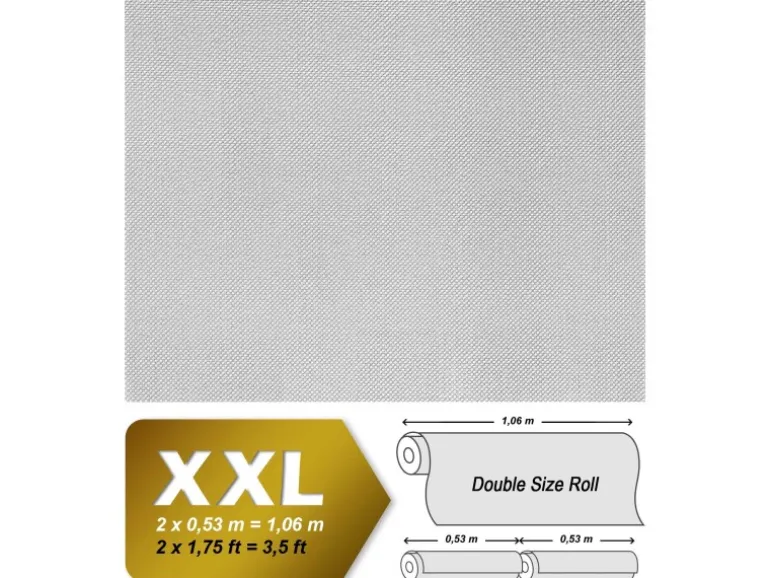 EDEM 80310BR60 Xxl Vliestapete Glasfaser Muster überstreichbar 25,05 m x 1,06 m 26,50 m2 Weiß