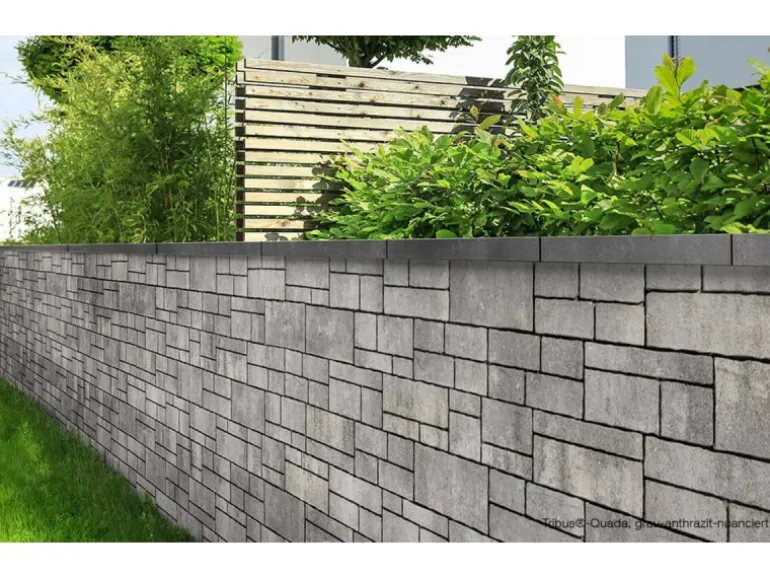 EHL Mauerstein Tribus Quada 40,2 cm x 18 cm x 6,7 cm Grau-Anthrazit-Nuanciert
