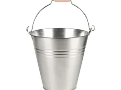 Eimer mit Henkel und Holzgriff 3,2 l Zink Standard
