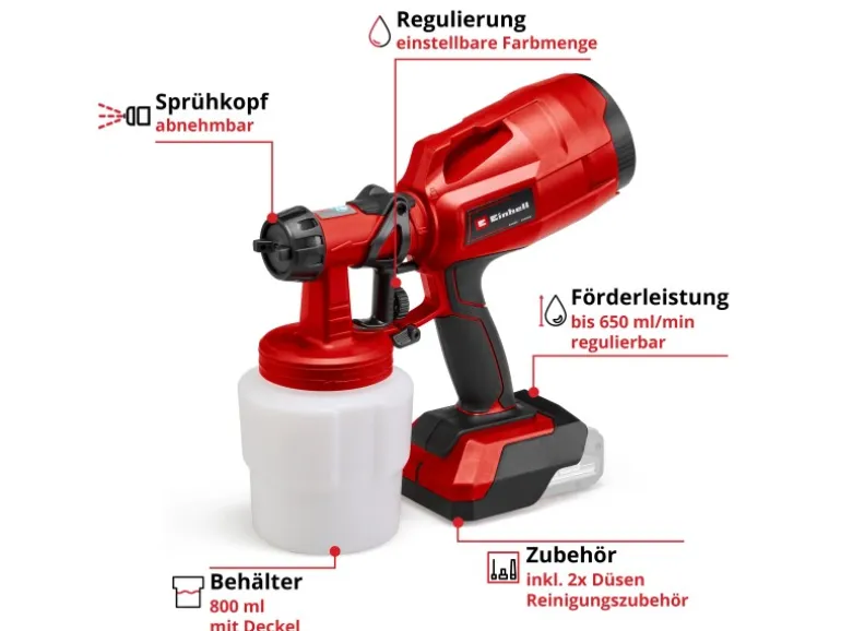 Einhell Akku-Farbsprühsystem TC-SY 18/60 Li-Solo Power X-Change