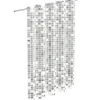 Eisl Textil Duschvorhang mit Motiv Mosaik Grau 180 cm x 200 cm Waschbar