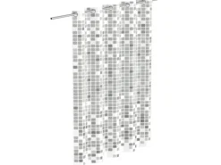 Eisl Textil Duschvorhang mit Motiv Mosaik Grau 180 cm x 200 cm Waschbar
