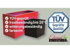 Elegant Einrichten Pflanzkübel Fiberglas Zylindrisch D40xH40cm Grau